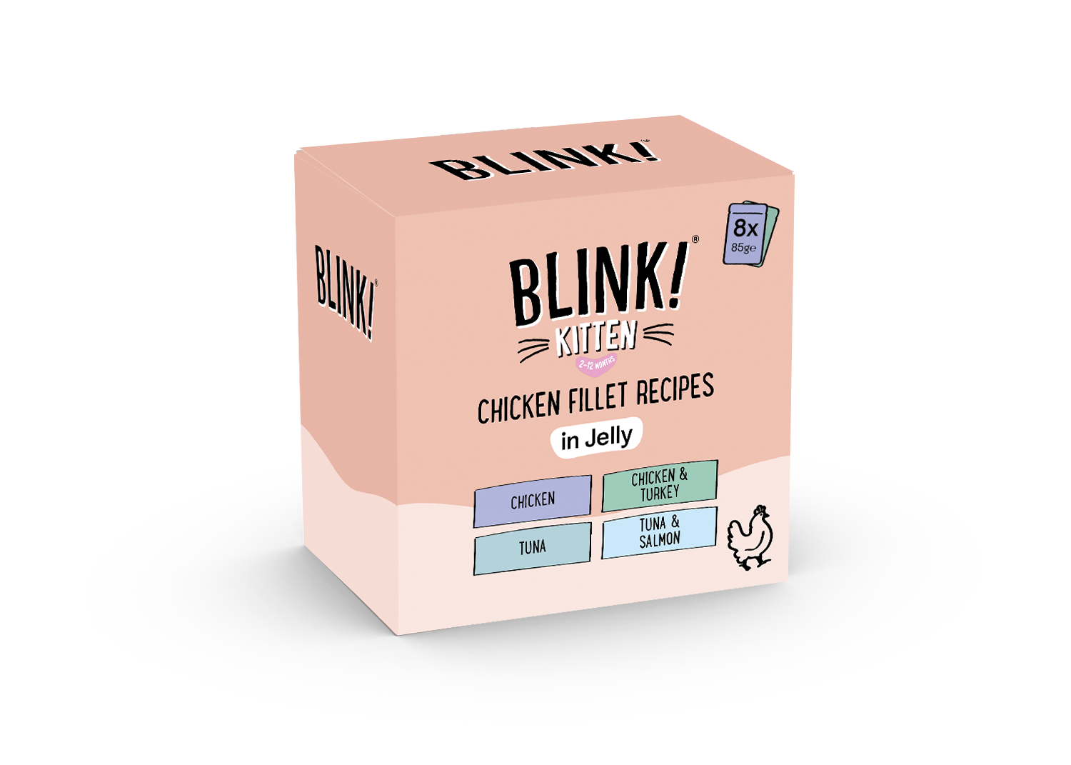 Chicken Fillet Recipes in Jelly for Kittens 8 x 85g